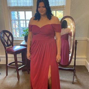 Azazie Millie in Burgundy